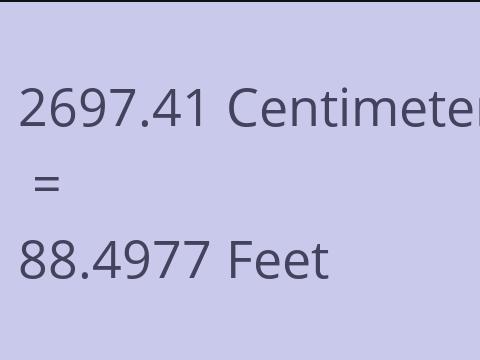 2697.41 CM TO FEET