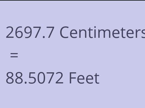 2697.7 CM TO FEET