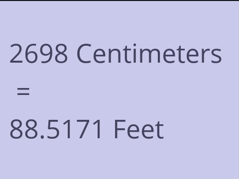 2698 CM TO FEET