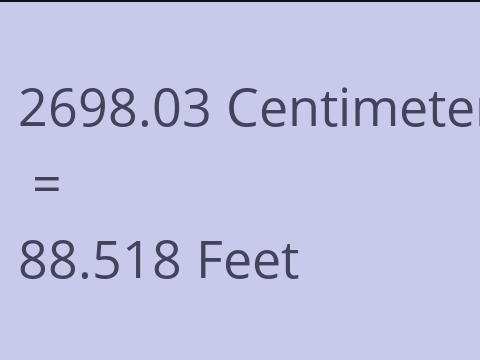 2698.03 CM TO FEET
