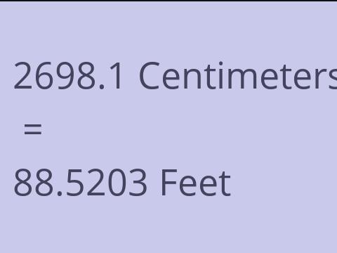 2698.1 CM TO FEET