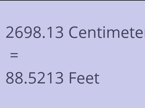 2698.13 CM TO FEET