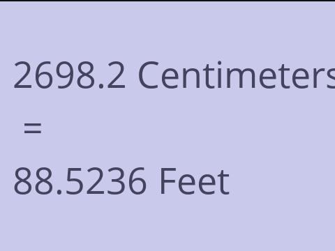 2698.2 CM TO FEET