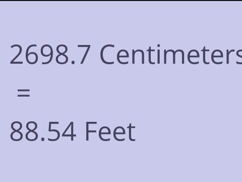2698.7 CM TO FEET