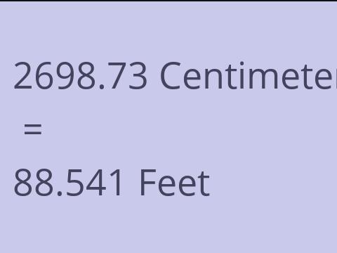 2698.73 CM TO FEET