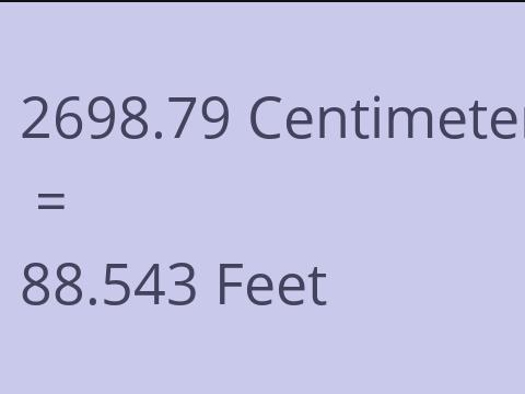 2698.79 CM TO FEET