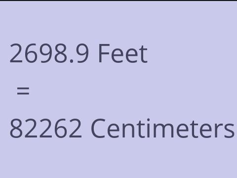 2698.9 FEET TO CM