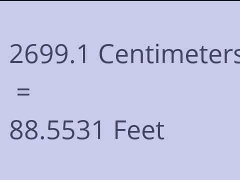 2699.1 CM TO FEET