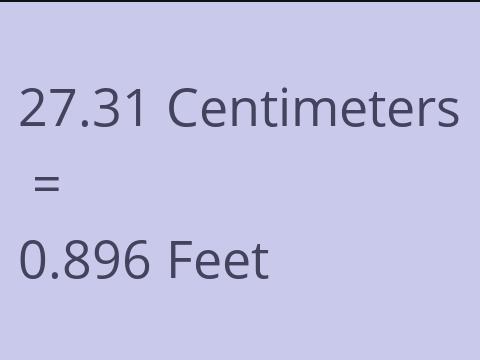 27.31 CM TO FEET