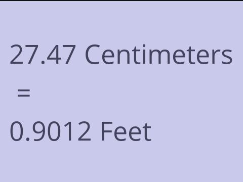 27.47 CM TO FEET