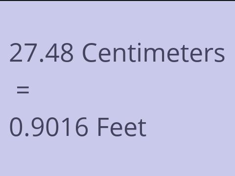 27.48 CM TO FEET