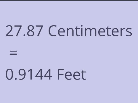 27.87 CM TO FEET