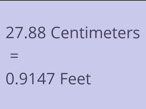 27.88 CM TO FEET