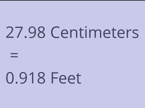 27.98 CM TO FEET