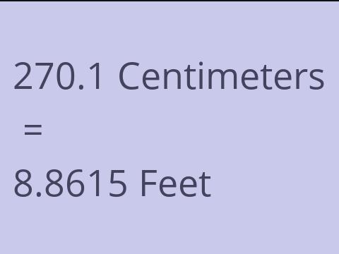 270.1 CM TO FEET