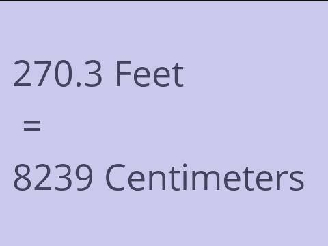 270.3 FEET TO CM