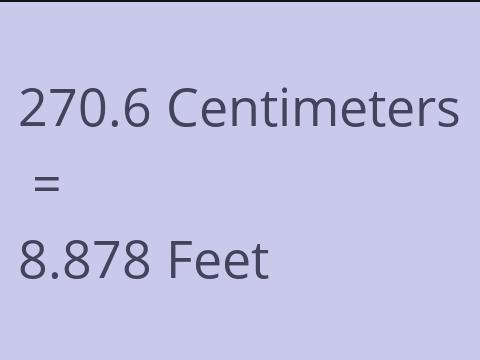 270.6 CM TO FEET