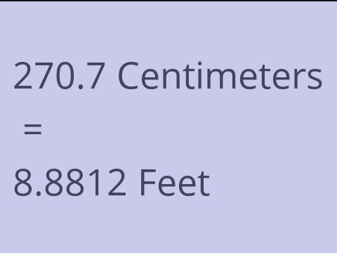 270.7 CM TO FEET