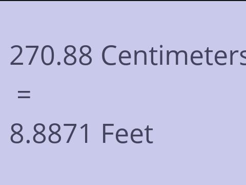 270.88 CM TO FEET