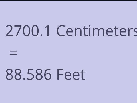 2700.1 CM TO FEET