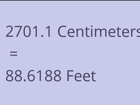 2701.1 CM TO FEET