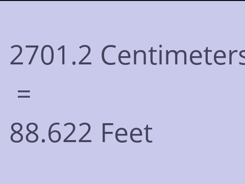 2701.2 CM TO FEET