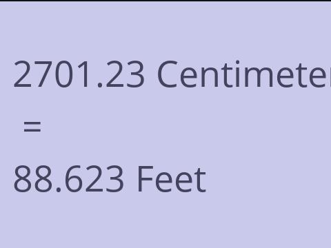 2701.23 CM TO FEET