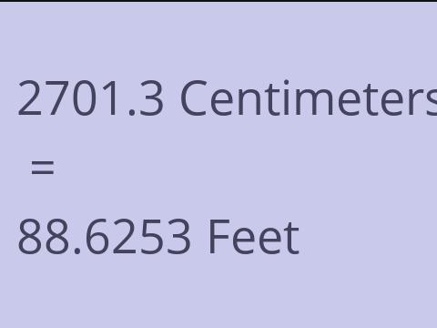 2701.3 CM TO FEET