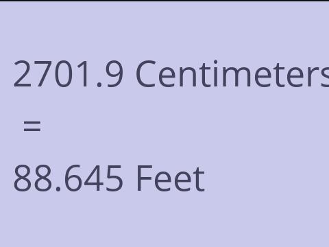 2701.9 CM TO FEET