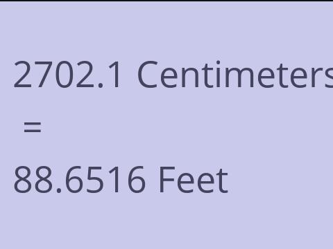 2702.1 CM TO FEET