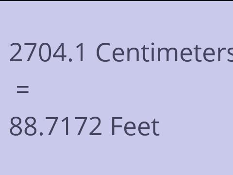 2704.1 CM TO FEET