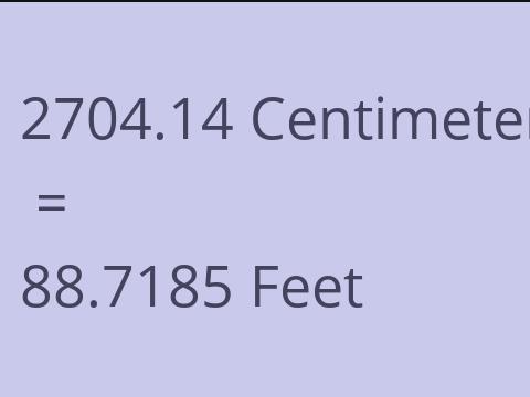 2704.14 CM TO FEET
