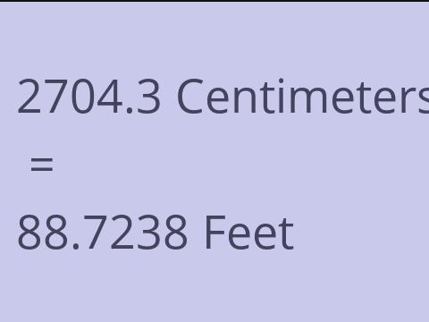 2704.3 CM TO FEET