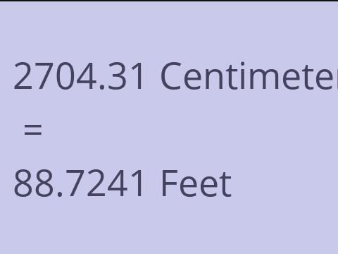 2704.31 CM TO FEET