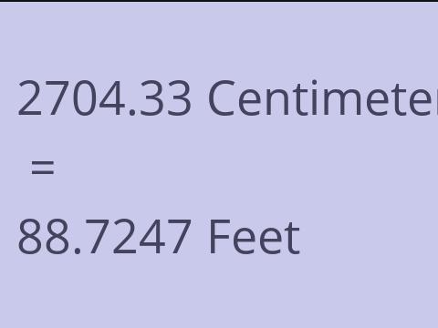 2704.33 CM TO FEET