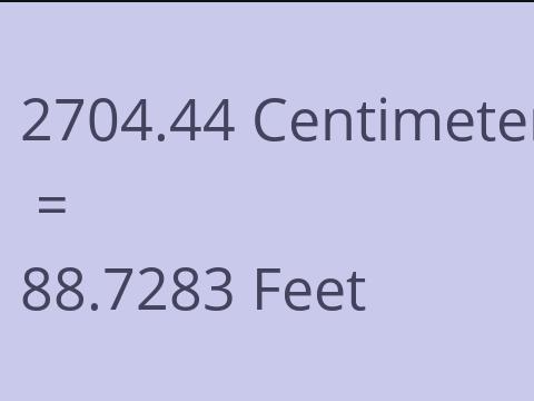 2704.44 CM TO FEET