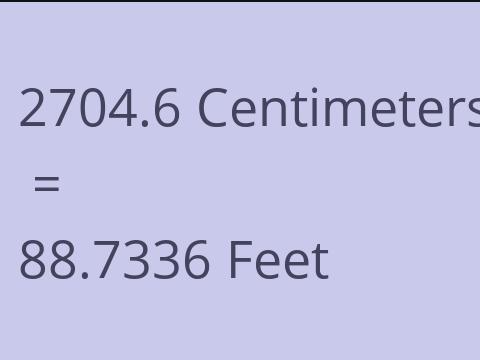 2704.6 CM TO FEET