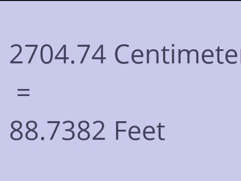 2704.74 CM TO FEET