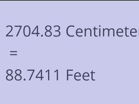 2704.83 CM TO FEET