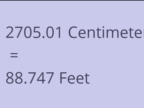 2705.01 CM TO FEET