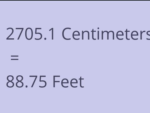2705.1 CM TO FEET