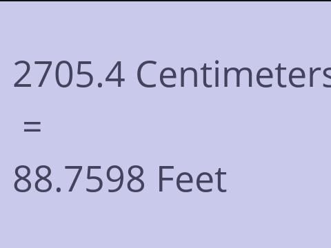 2705.4 CM TO FEET