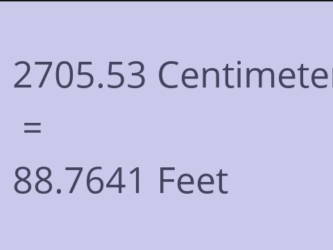 2705.53 CM TO FEET