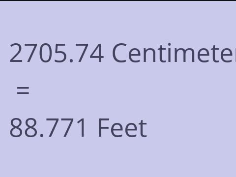 2705.74 CM TO FEET