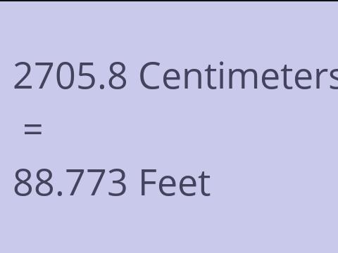 2705.8 CM TO FEET