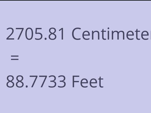 2705.81 CM TO FEET