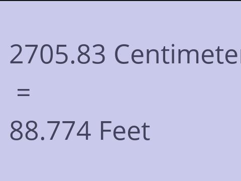 2705.83 CM TO FEET