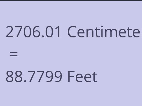 2706.01 CM TO FEET