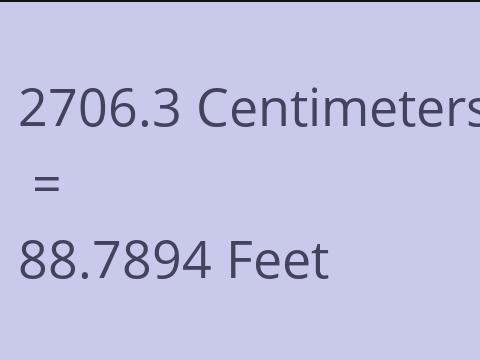 2706.3 CM TO FEET