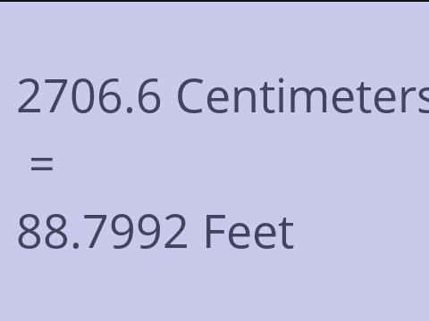 2706.6 CM TO FEET
